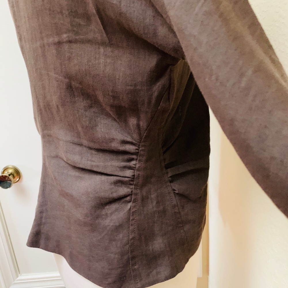 Magaschoni brown linen top - Picture 5 of 7